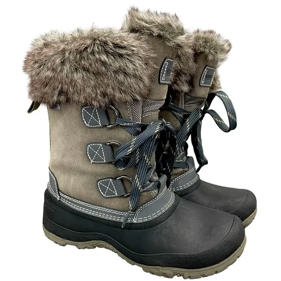 Khombu Slope Leather Snow Boots Size 7