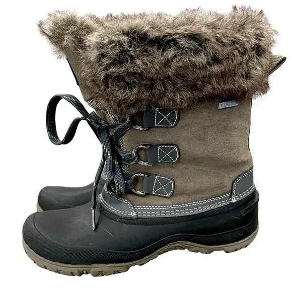 Khombu Slope Leather Snow Boots Size 7
