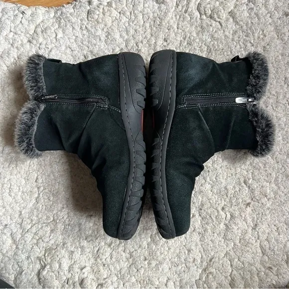 Khombu Women's Lisa Ankle Boots Faux Fur Shearling Lining for Cold Winter