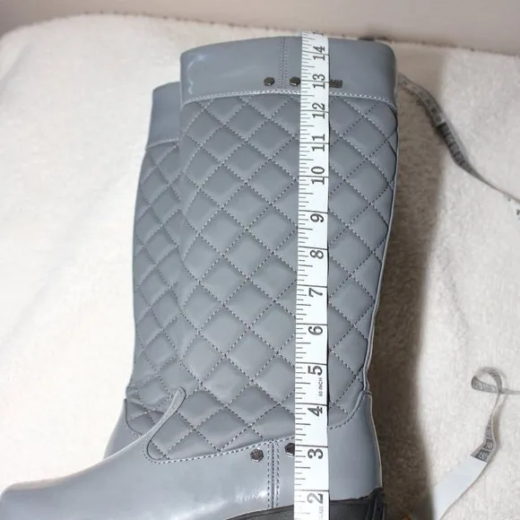 Khombu Womens Marylin Quilted Waterproof Winter Boots Pewter Gray Size 7 NWT