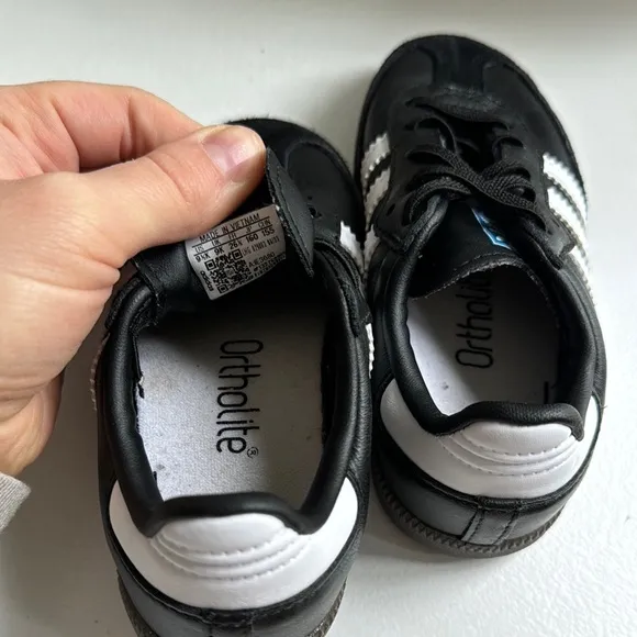 Kids Adidas Black and White Sneakers