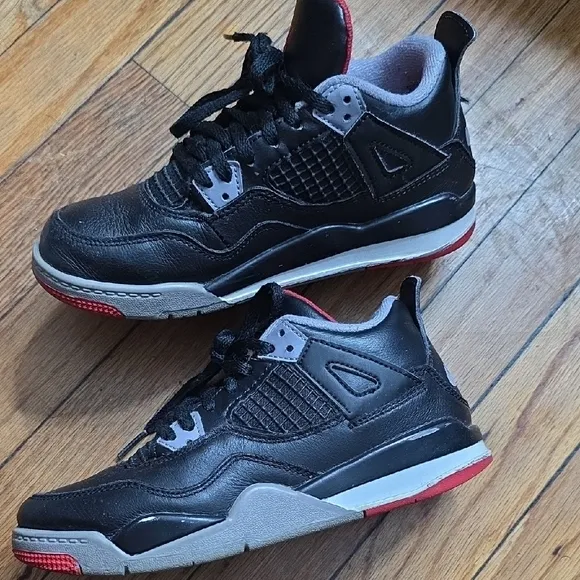 Kids Black and Red Sneakers