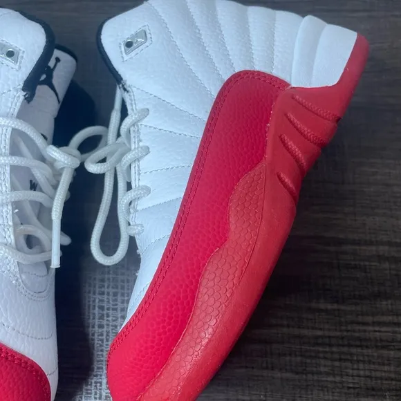 Kids' Jordan White and Red Sneakers