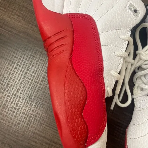 Kids' Jordan White and Red Sneakers