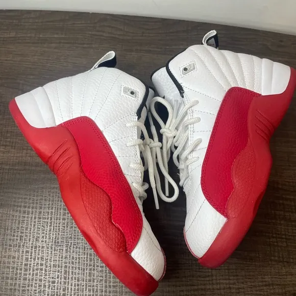 Kids' Jordan White and Red Sneakers