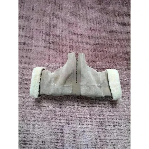 Kookaburra By Ugh Suede Shearling Wedge Boots Size 8.5 Beige