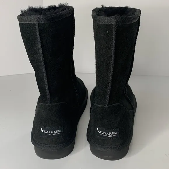 Koolaberra by UGG black suede shearling lined boots