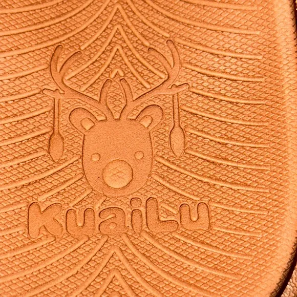 KuaiLu Leather Sport Flip Flops Comfort Orthotic Thong size 13 Brown Sandals NEW