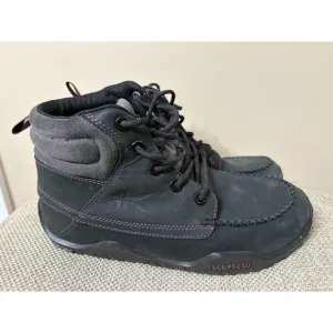 Kuru Womens Quest Hiking Boots Black Dark Gray Leather Mid Top Ankle Size 9