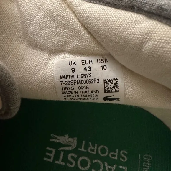 Lacoste Men's Ampthill Gray Casual Sneakers
