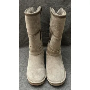 LAMO Tan Shearling lined Womens Suede Boots Size 9.5