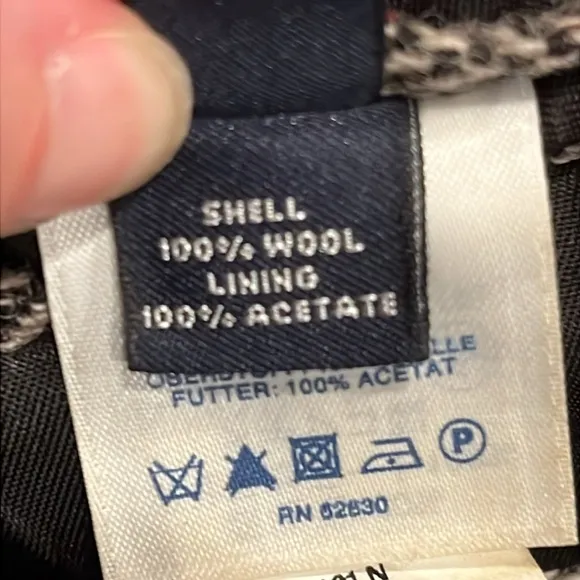 📕Lands End Gray Herringbone Sport Coat 48 Reg
