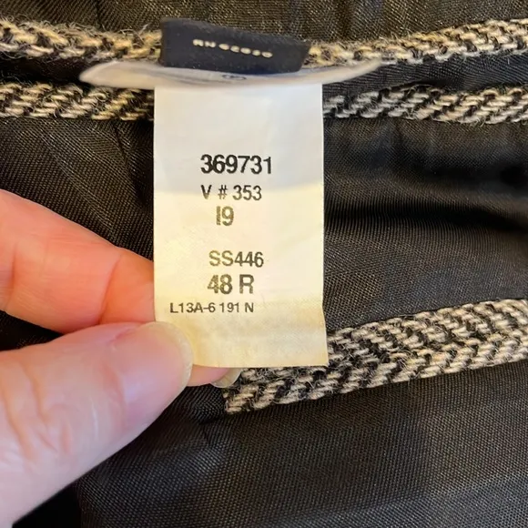 📕Lands End Gray Herringbone Sport Coat 48 Reg