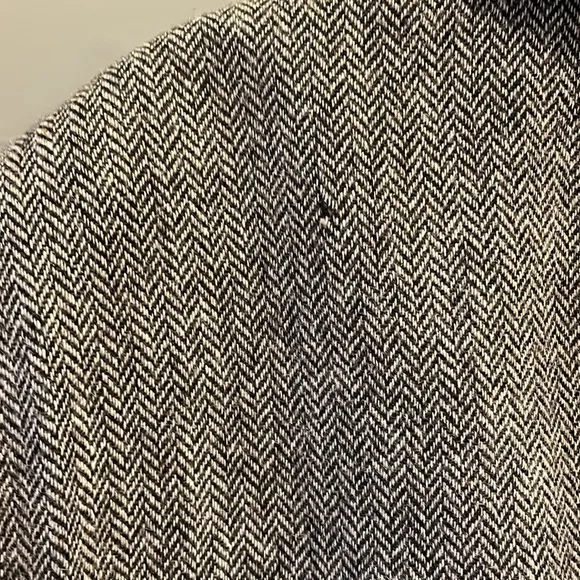 📕Lands End Gray Herringbone Sport Coat 48 Reg