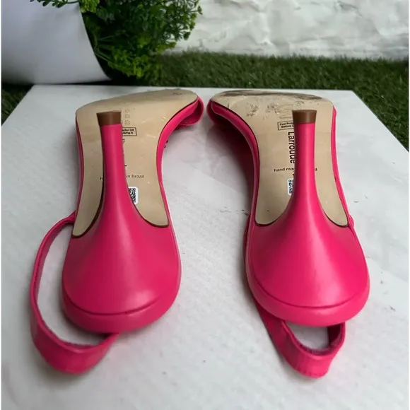 LarroudeWomen's Pink Hibiscus SlingbackSandal size 10 gently used