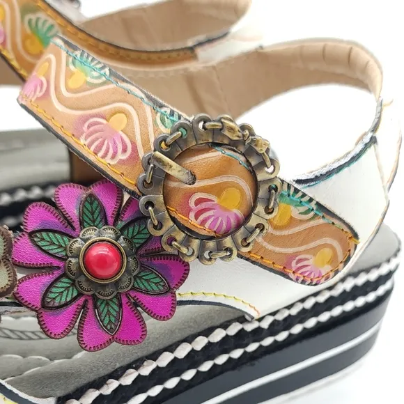 L'Artiste by Spring Step Womens Laga Slingback Colorful Sandals Size 8 EU 38