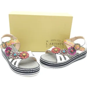 L'Artiste by Spring Step Womens Laga Slingback Colorful Sandals Size 8 EU 38