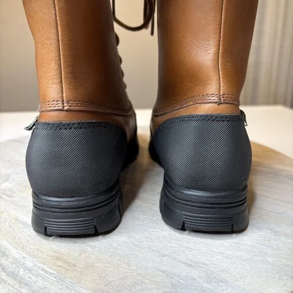 Lauren by Ralph Lauren Quinta Brown Leather Shearling Sheep Boots‎ US Size 6 B