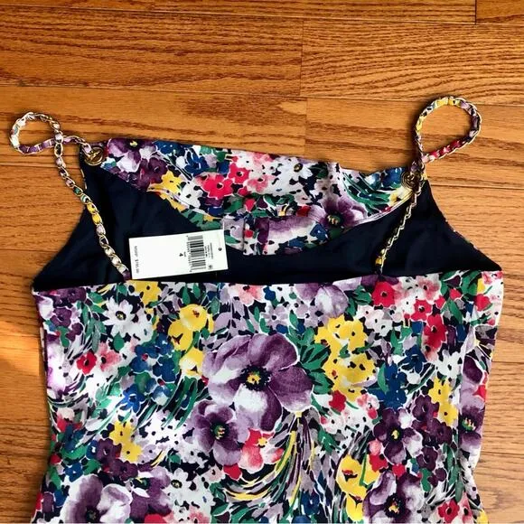 LAUREN RALPH LAUREN Midi Slip Multi Floral Lined Dress Women’s Size 4 NWT