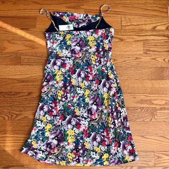 LAUREN RALPH LAUREN Midi Slip Multi Floral Lined Dress Women’s Size 4 NWT