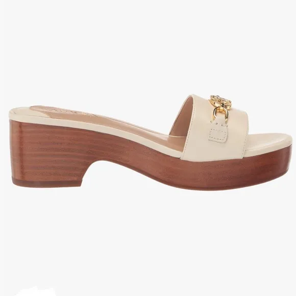 LAUREN RALPH LAUREN ROXANNE-SANDALS-FLAT SANDAL - White ,Size 10