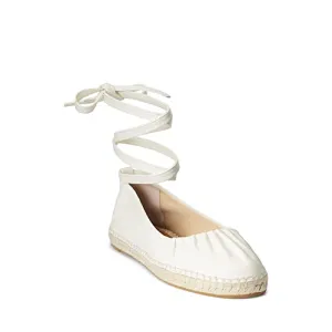 Lauren Ralph Lauren Womens Cecilia Espadrilles Flat Vanilla 7.5 B - Medium