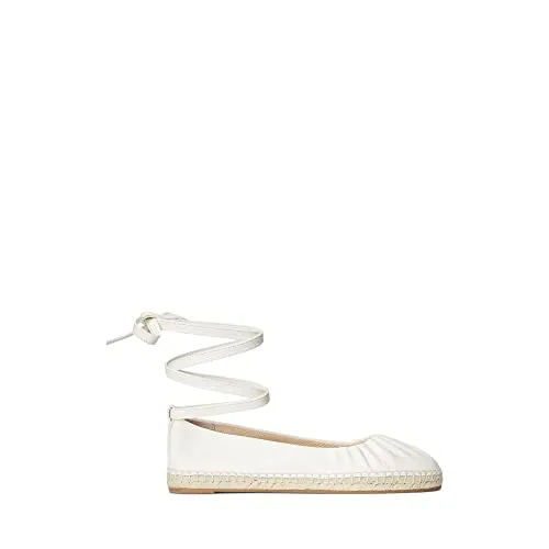 Lauren Ralph Lauren Womens Cecilia Espadrilles Flat Vanilla 7.5 B - Medium