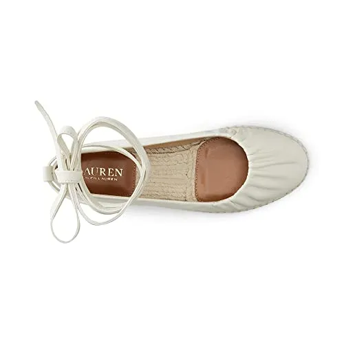 Lauren Ralph Lauren Womens Cecilia Espadrilles Flat Vanilla 7.5 B - Medium