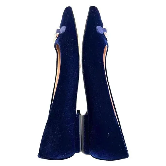 Lauren Ralph Lauren Lilah Blue Velvet Ballet Flats