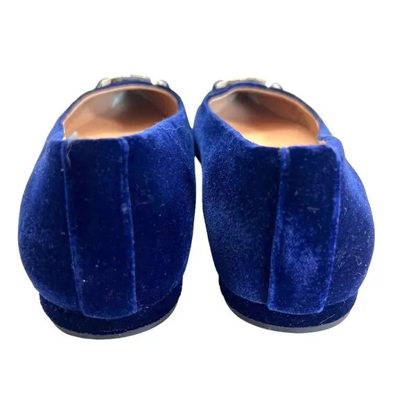 Lauren Ralph Lauren Lilah Blue Velvet Ballet Flats