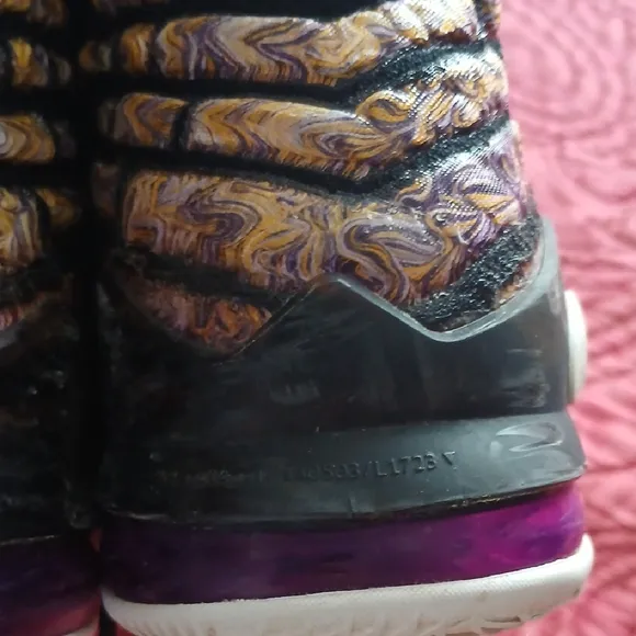 LeBron 17 Black and Gold Athletic Sneakers