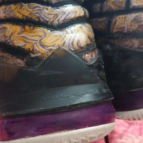 LeBron 17 Black and Gold Athletic Sneakers