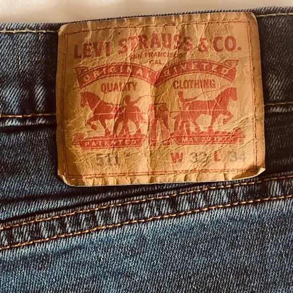 Levi Strauss 511 Mens Slim Fit Straight Leg Denim Jeans  Size 32/34