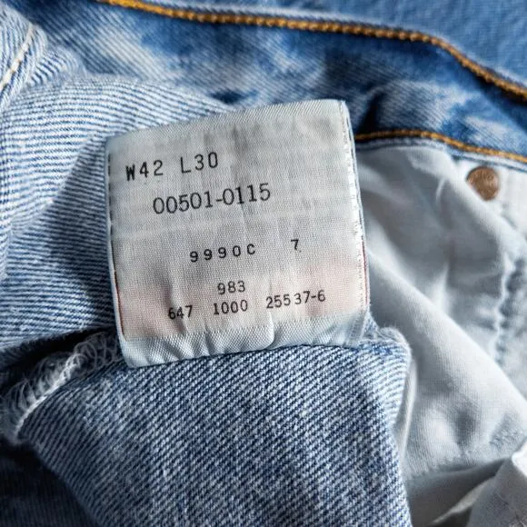 Levi’s Men’s Jeans 501 Vintage Button Fly Classic Straight Leg 100% Cotton 42x30