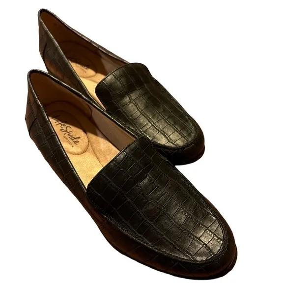 LifeStride Margot Women's Black Leather Loafers Flats Size 9 - NWOT