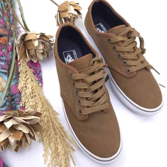 Like New Vans Womens Brown Casual Sneakers Sz 10