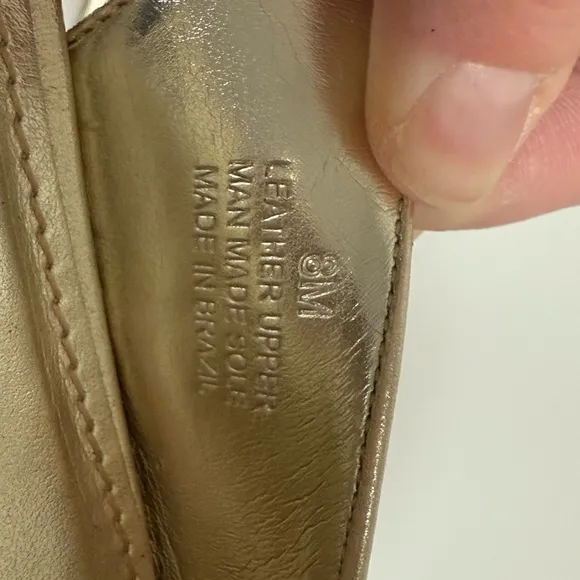 Lilly Pulitzer Gold Ella Slingback Flats Sz 8