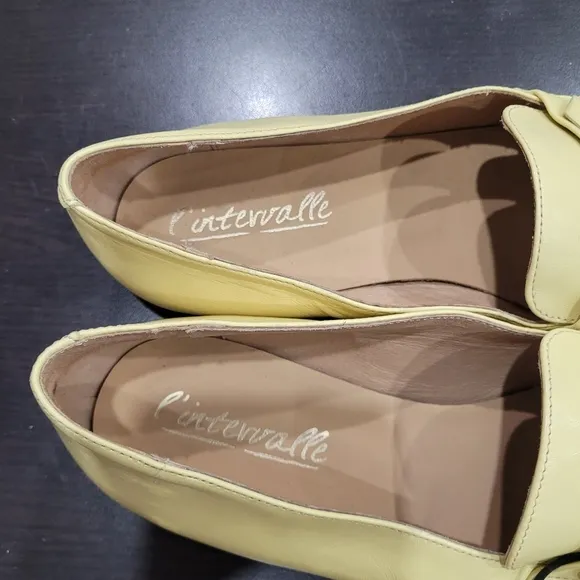 L'Intervalle Women's Yellow Leather Loafers
