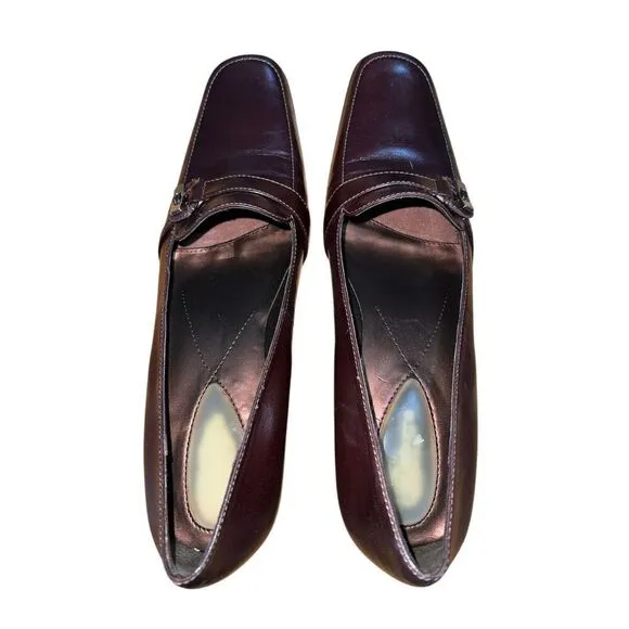 Liz Claiborne Flex Essex Square Toe Loafer Mink Vegan Brown Womens Size 10 NEW