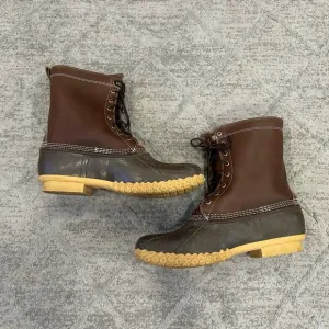 L.L. Bean Boots, 10&quot; Shearling-Lined Dark Brown Men's 14