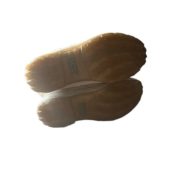 L.L. BEAN Cream Shearling lined Boots Size 6 — Super warm &amp; cozy!!!!