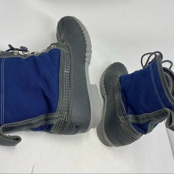 L.L. Bean Men’s Shearling Lined Blue and Gray Bean Boots Size 11