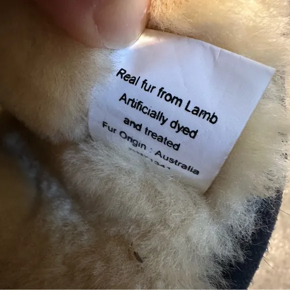 LL Bean Wicked Cozy Big Kids Size 6 Lamb's Wool Classic Navy Boots