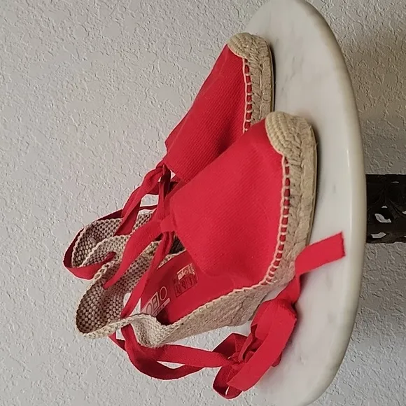 Lobo Red Espadrilles Size EU 37 US 6.5 Made in Spain