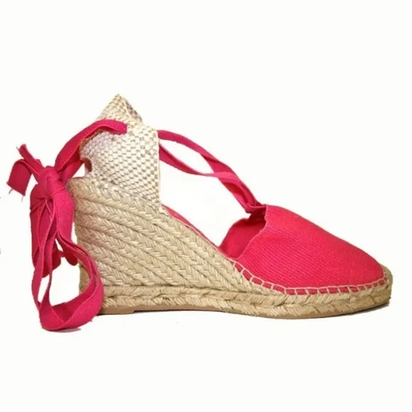 Lobo Red Espadrilles Size EU 37 US 6.5 Made in Spain