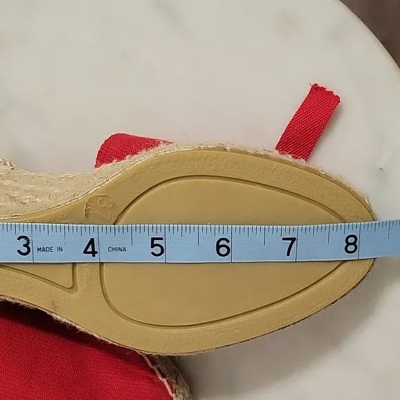 Lobo Red Espadrilles Size EU 37 US 6.5 Made in Spain
