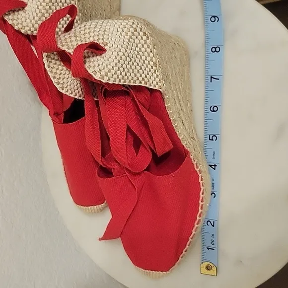Lobo Red Espadrilles Size EU 37 US 6.5 Made in Spain