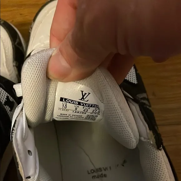 Louis Vuitton Black and White Sneakers used condition no original box! As is