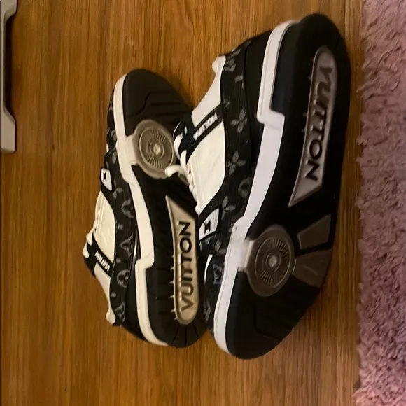 Louis Vuitton Black and White Sneakers used condition no original box! As is