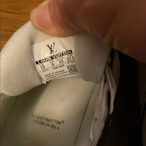 Louis Vuitton Black and White Sneakers used condition no original box! As is